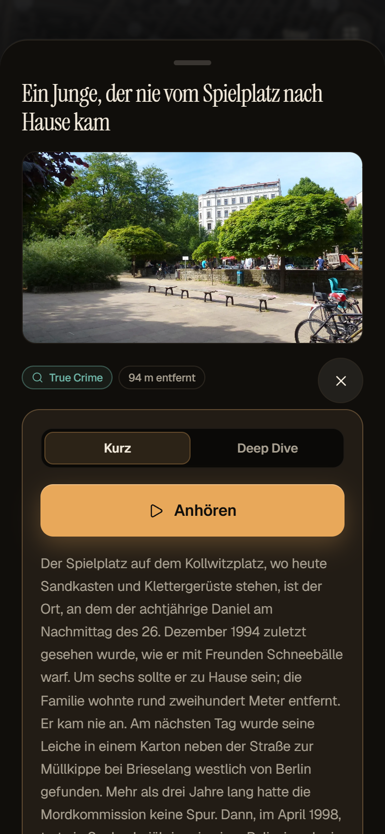 Original-Screen aus KiezWalk